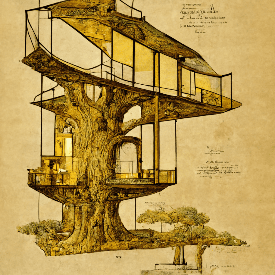 TomMorley_Tree_house_at_the_top_of_a_tall_tree_drawn_by_Leonard_5110705d-cce4-4e44-acea-8d177c3405b7