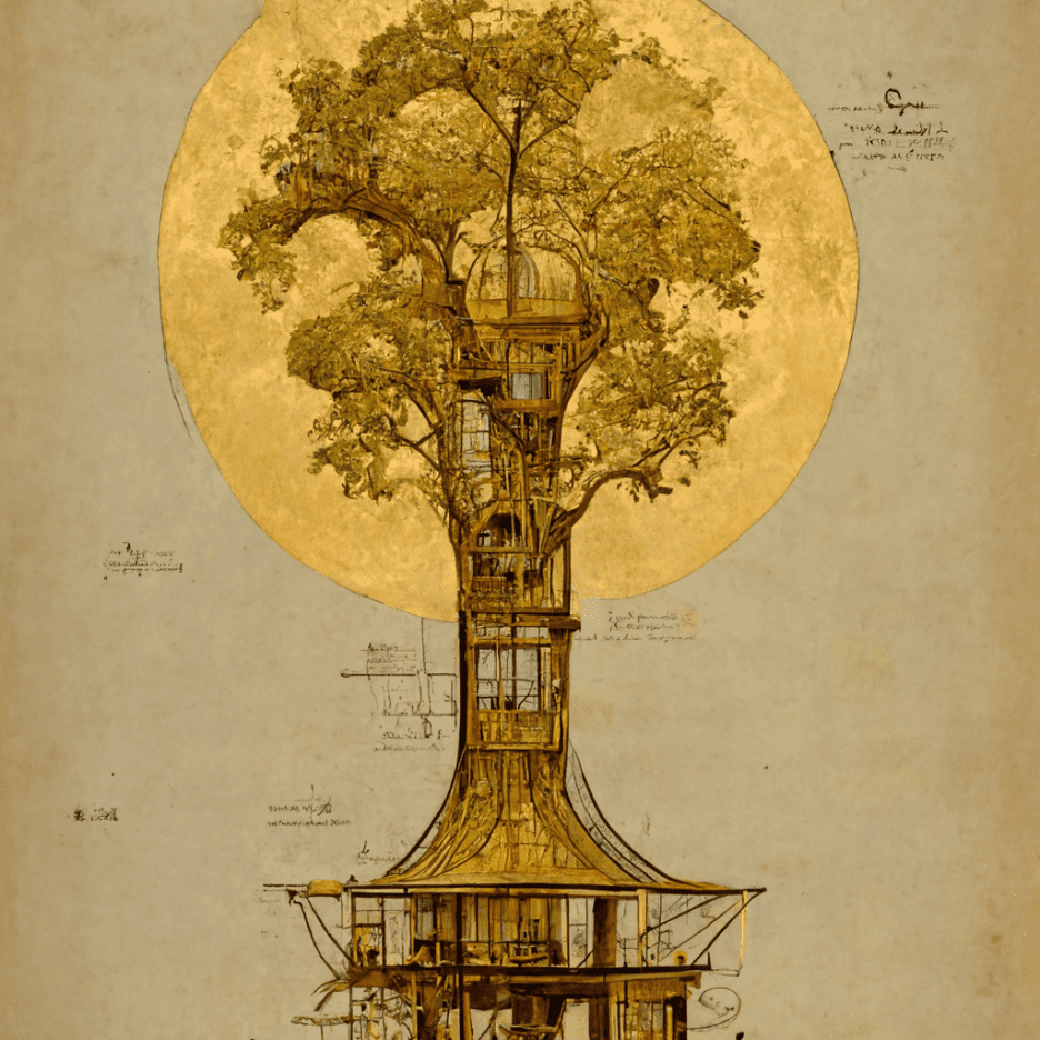 TomMorley_Tree_house_at_the_top_of_a_tall_tree_drawn_by_Leonard_6627cac6-9912-45af-9907-1f8bcc50d988